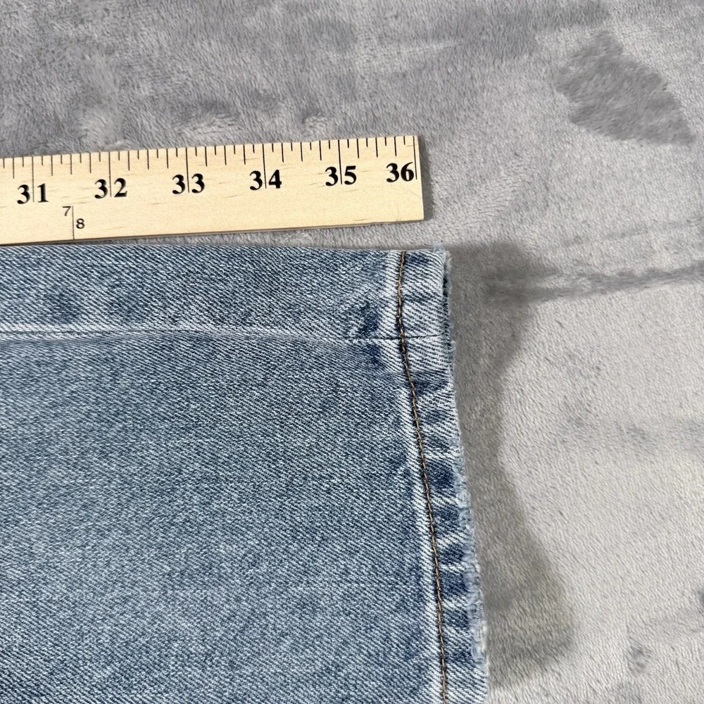 Cabbeen Distressed Jeans 28x27 Blue Denim Y2K Grunge Streetwear Taper FZT 81006